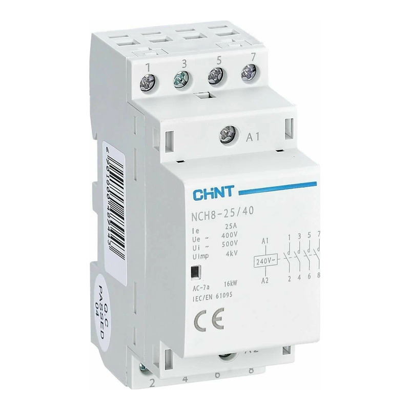 NCH8-20/40 AC 230V — Контактор модульный 20А, 4НО фото 1