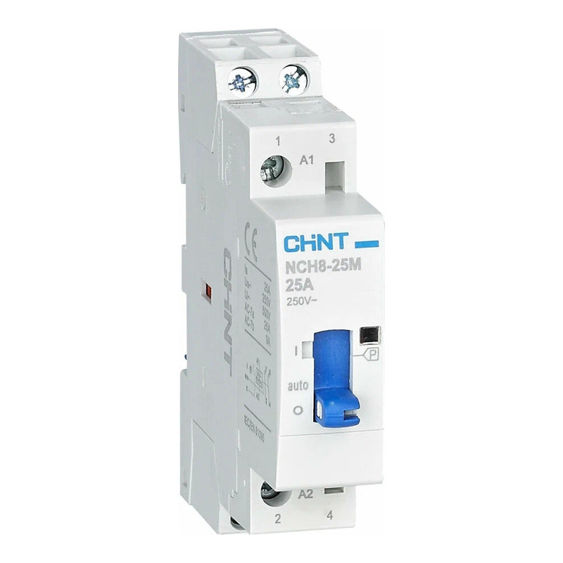 NCH8-16M/20 AC 230V — Контактор модульный с ручным управлением 16А, 2НО фото 1