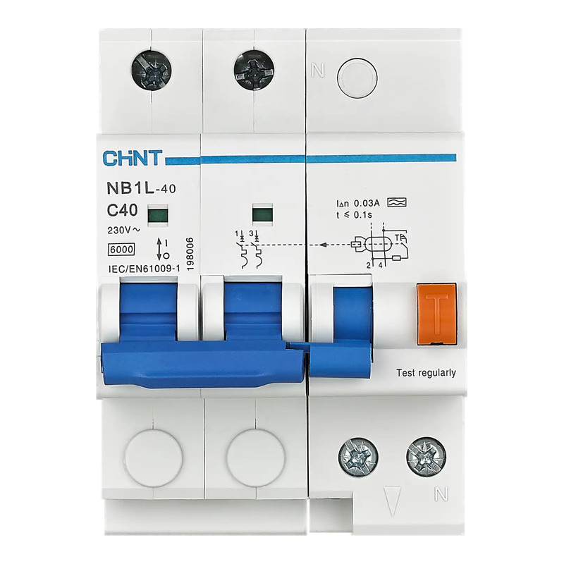 NB1L-40 2P C 16А 30мА 6кА тип AC - Дифференциальный автоматический выключатель модульный фото 1