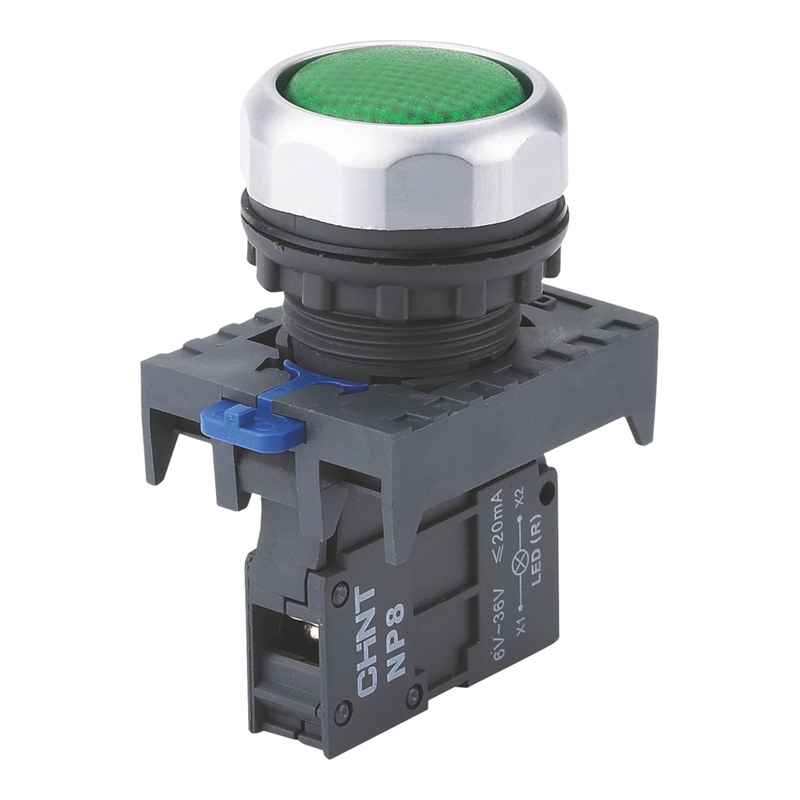 NP8-D/3 - Индикатор зелёный AC110-230В, IP65 фото 1