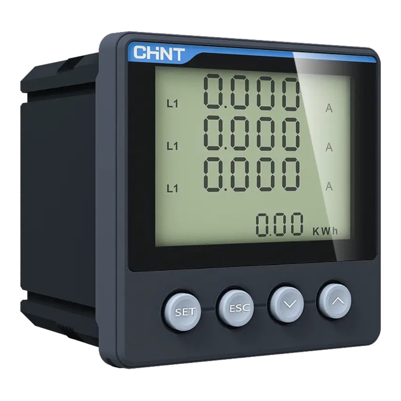 PD666-3S3 - Многофункциональный измерительный прибор 3ф, 380V, 5A, 96x96 LCD дисплей, RS485 фото 1