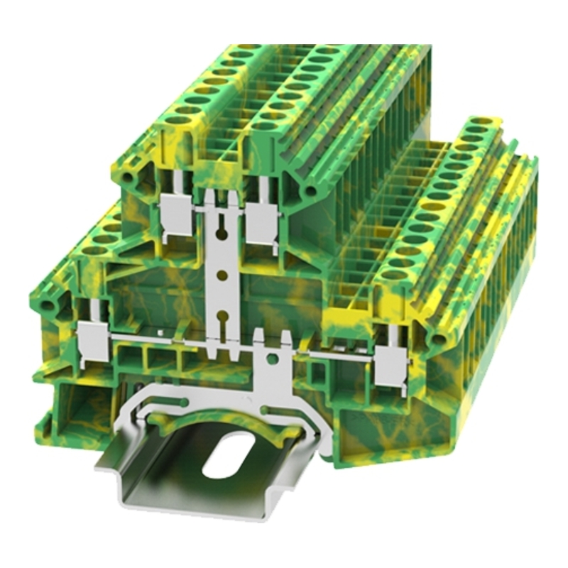 DCKKB4-PE-01P-1C-00Z(H) - Клемма "Земля" двухуровневая 4 мм² винтовая с контактом на DIN-рейку фото 1