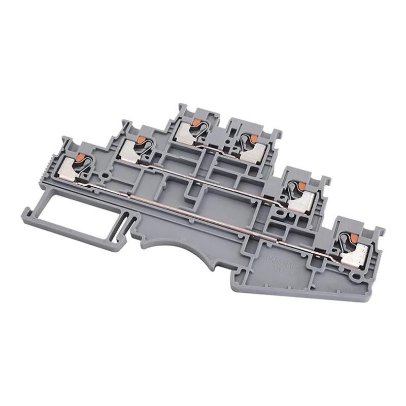 DS1.5-3L-01P-11-00Z(H) - Клемма серая трёхуровневая 1,5 мм² Push-in на DIN-рейку фото 1
