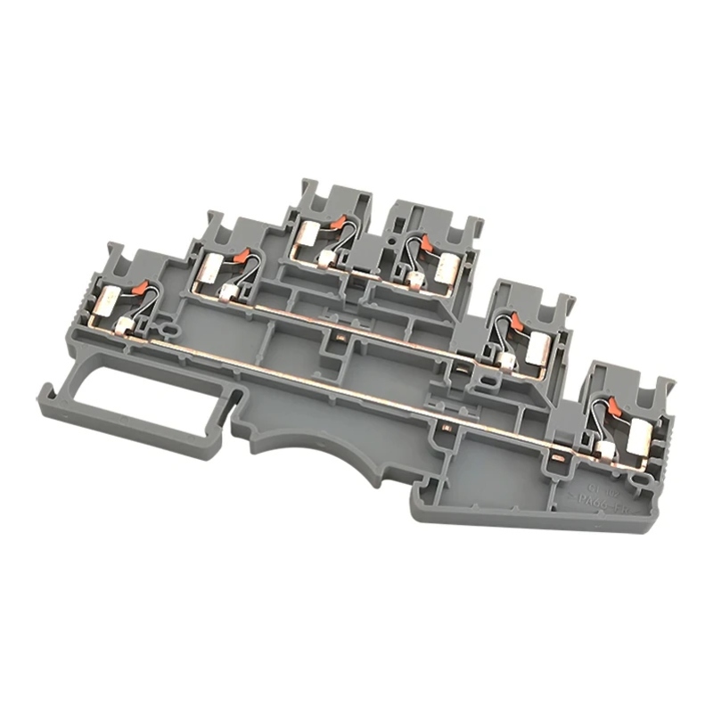 DS2.5-3L-01P-11-00Z(H) - Клемма серая трёхуровневая 2,5 мм² Push-in на DIN-рейку фото 1