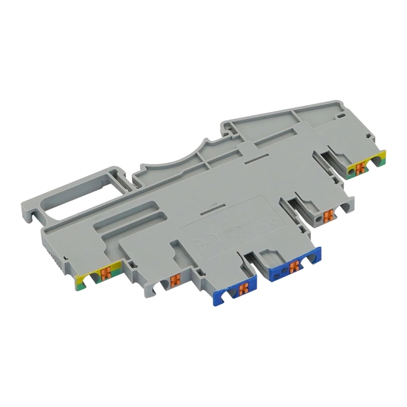 DS2.5-3L-L/N/PE-01P-11-00Z(H) - Клемма серая трёхуровневая 2,5 мм² Push-in с контактами N и "Земля" фото 1
