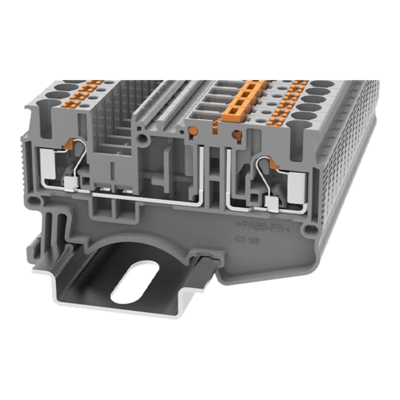 DS2.5-MT-01P-11-00Z(H) - Клемма с размыкателем серая 2,5 мм² Push-in на DIN-рейку фото 1