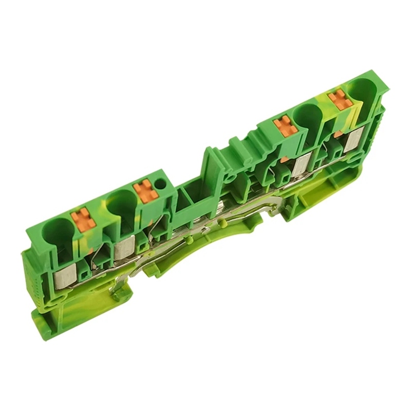 DS2.5-QU-PE-01P-1C-00Z(H) - Клемма "Земля" 4 контакта 2,5 мм² Push-in с контактом на DIN-рейку фото 1