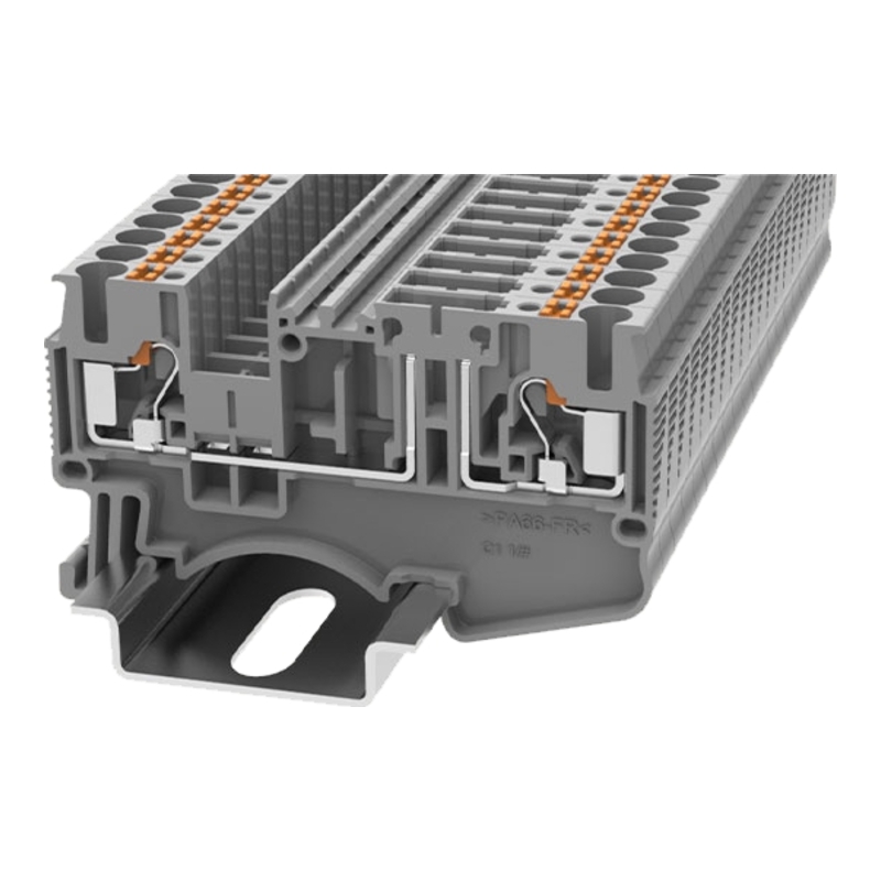 DS2.5-TG-01P-11-00Z(H) - Клемма с размыкателем серая 2,5 мм² Push-in на DIN-рейку фото 1