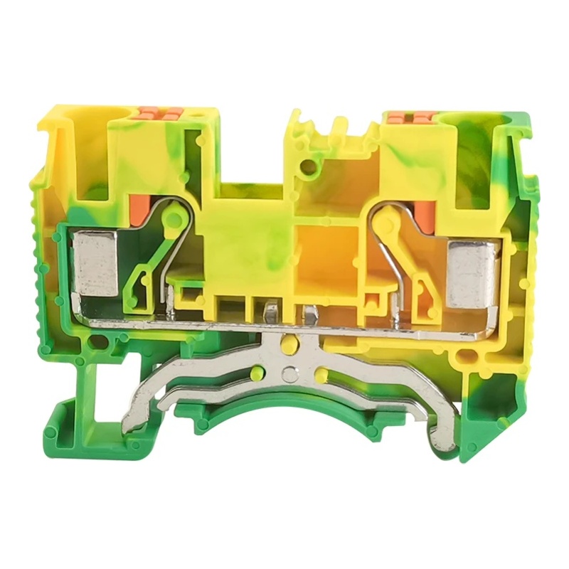DS6-PE-01P-1C-00Z(H) - Клемма "Земля" 6 мм² Push In с контактом на DIN-рейку фото 1