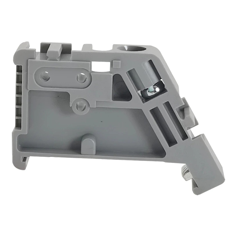 E-MK-01P-11-00Z(H) - Концевой стопор серый с 1 винтом на DIN-рейку фото 1