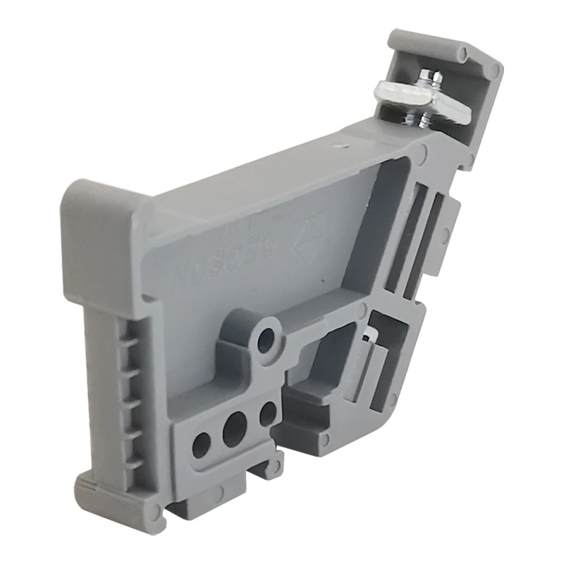 E-MK-01P-11-00Z(H) - Концевой стопор серый с 1 винтом на DIN-рейку фото 1