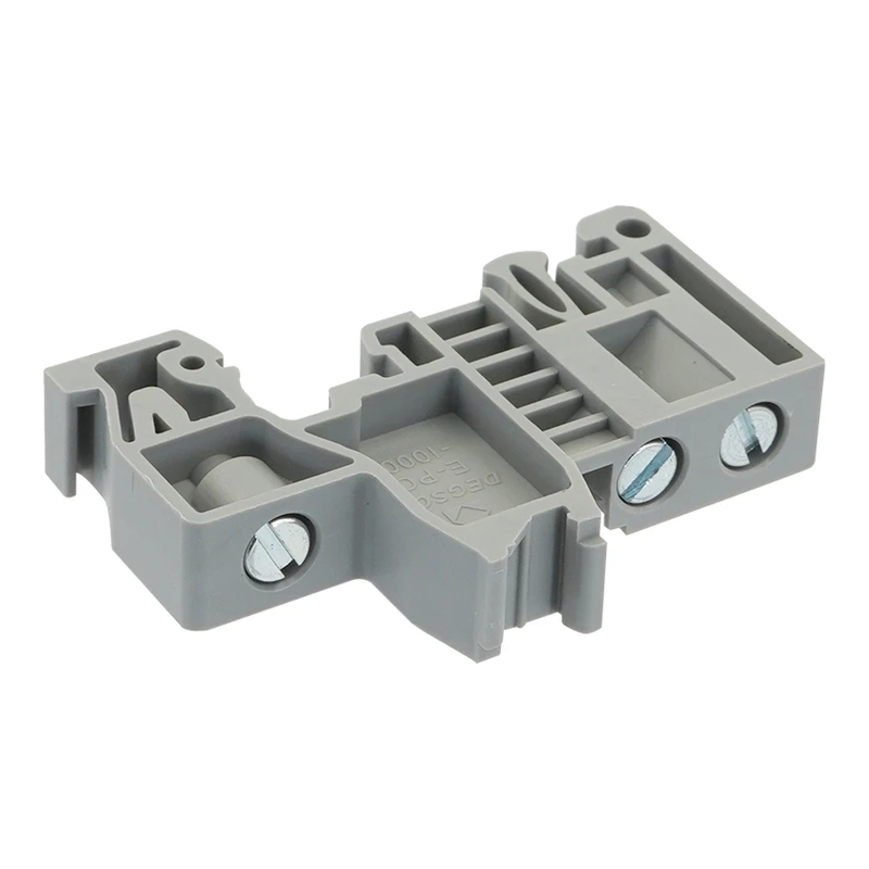 E-PC-01P-11-1000Z(H) - Концевой стопор серый с 3 винтами на DIN-рейку фото 1