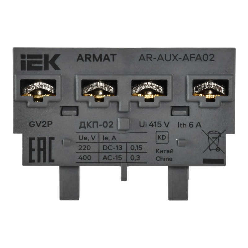 ARMAT Дополнительный контакт поперечный ДКП-02 GV2P IEK фото 1