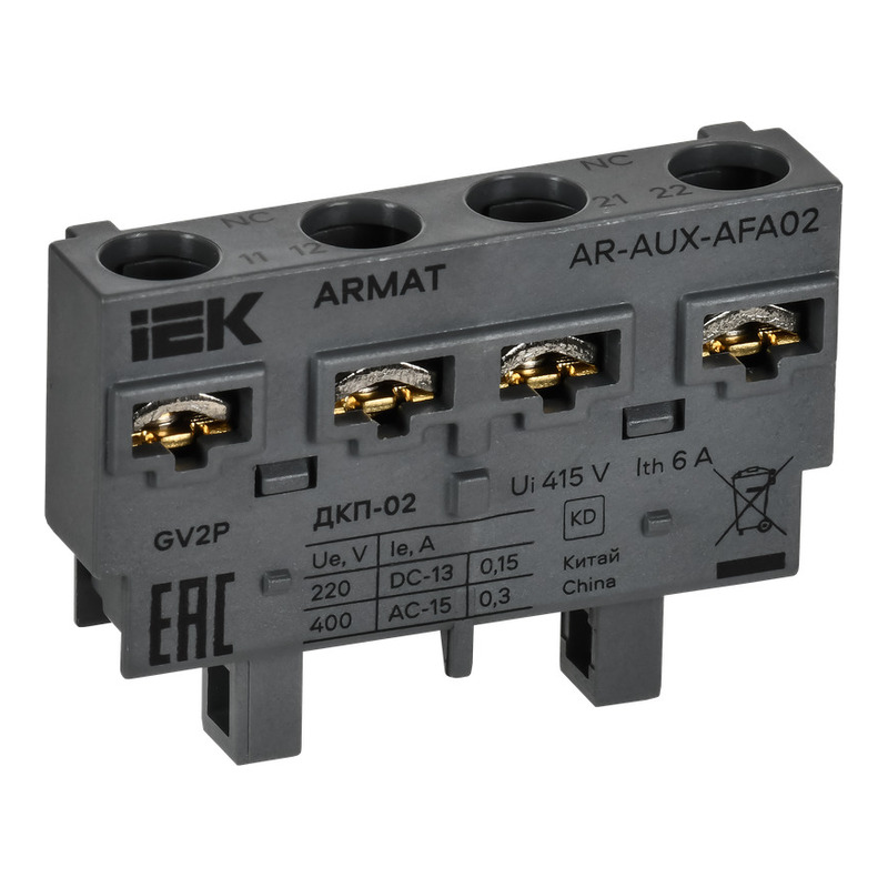 ARMAT Дополнительный контакт поперечный ДКП-02 GV2P IEK фото 1