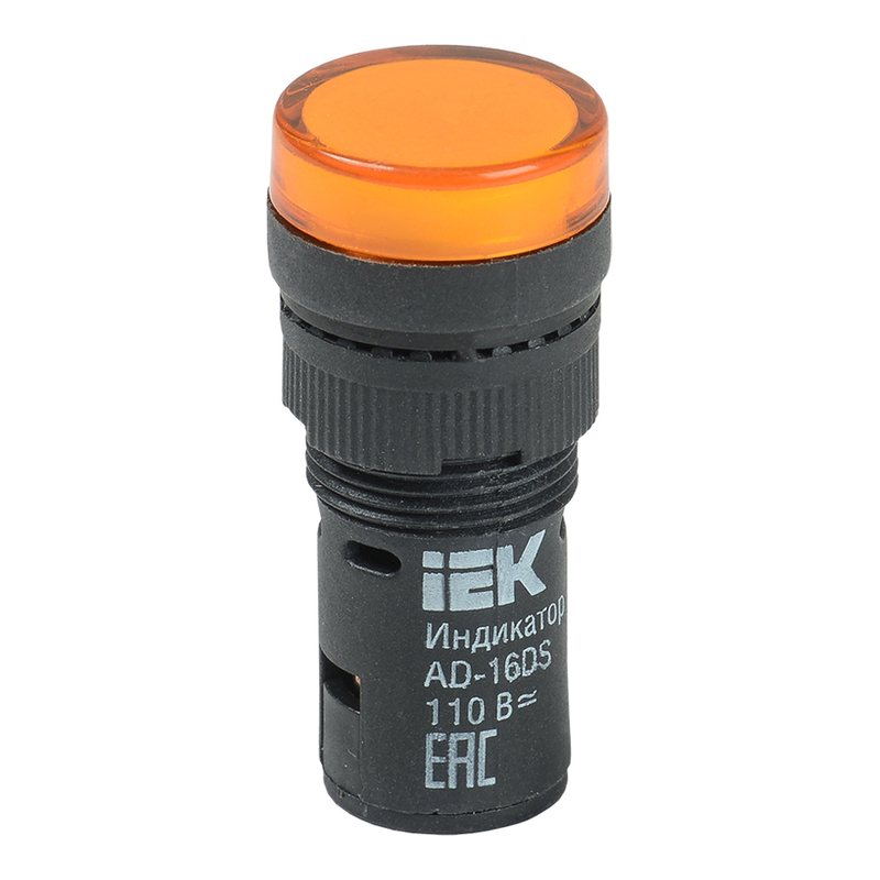 Лампа AD16DS(LED)матрица d16мм желтый 110В AC/DC IEK фото 1