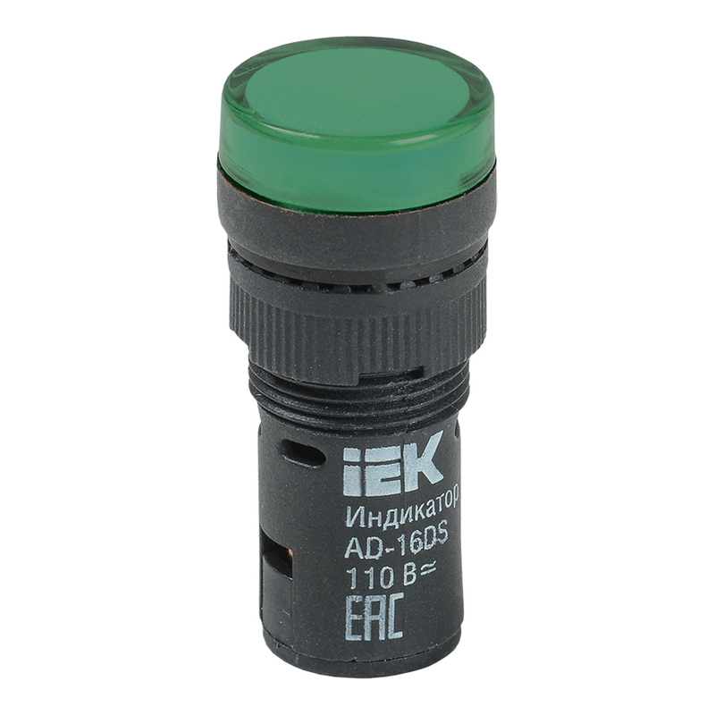 Лампа AD16DS(LED)матрица d16мм зеленый 110В AC/DC IEK фото 1