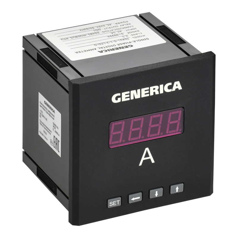 Амперметр цифр. щит. 1-ф. DO RS-485 96х96 LED GENERICA фото 1