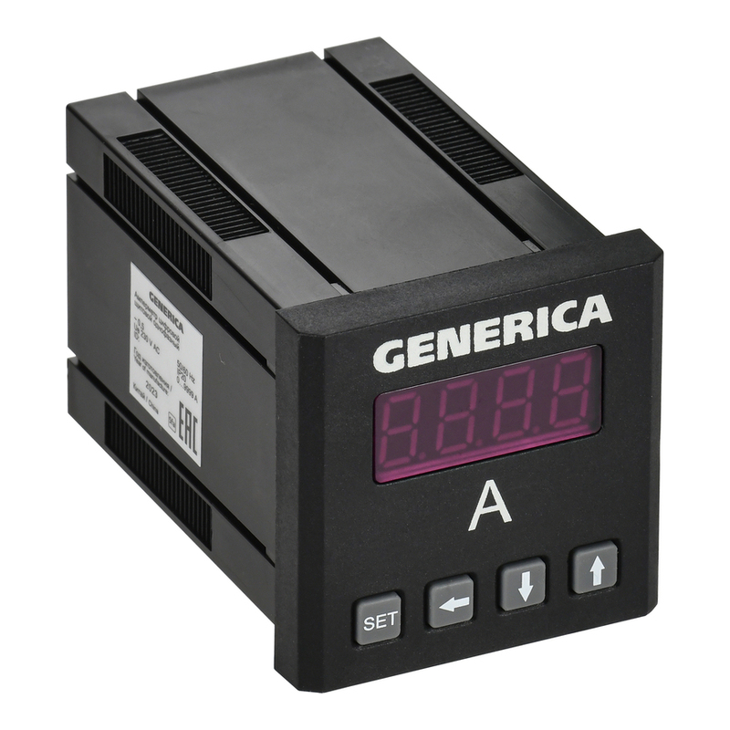 Амперметр цифр. щит. 1-ф. 48х48 LED GENERICA фото 1