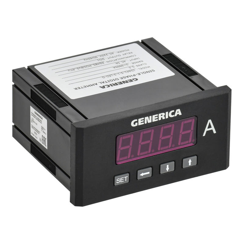 Амперметр цифр. щит. 1-ф. DO RS-485 48х96 LED GENERICA фото 1