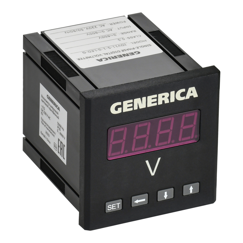 Вольтметр цифр. щит. 1-ф. 72х72 LED GENERICA фото 1