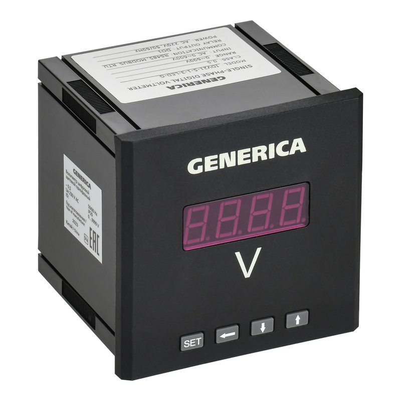 Вольтметр цифр. щит. 1-ф. DO RS-485 96х96 LED GENERICA фото 1