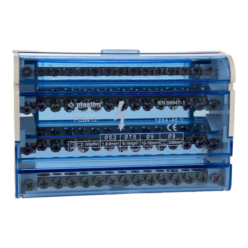 PDB 415 - Шины в корпусе на DIN-рейку 4П 125А 4х15 фото 1