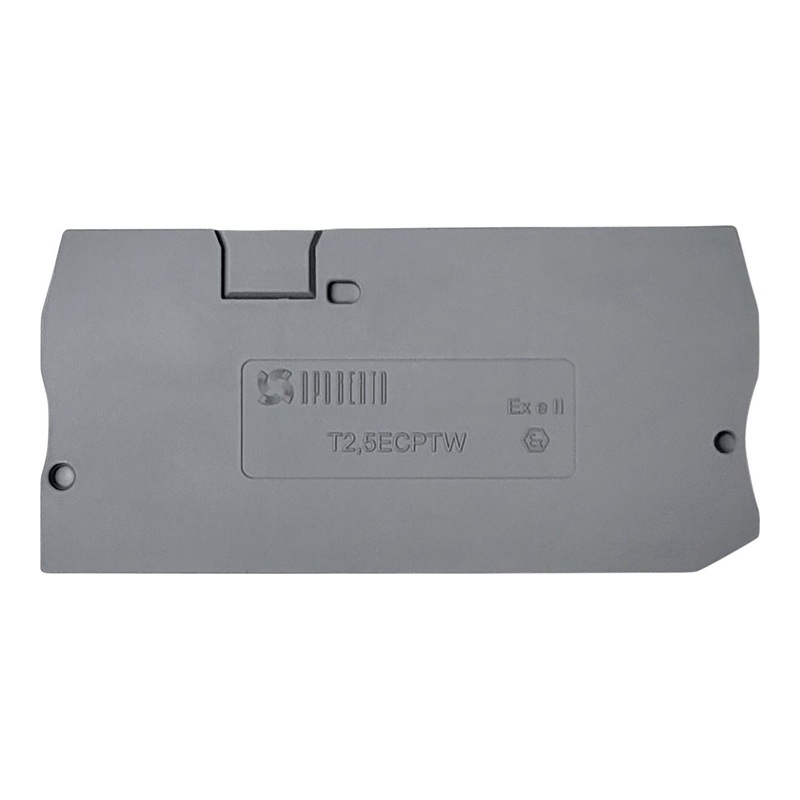 T2,5ECPTW - Крышка торцевая для 3-контактной push-in клеммы 2,5 мм2, серая фото 1