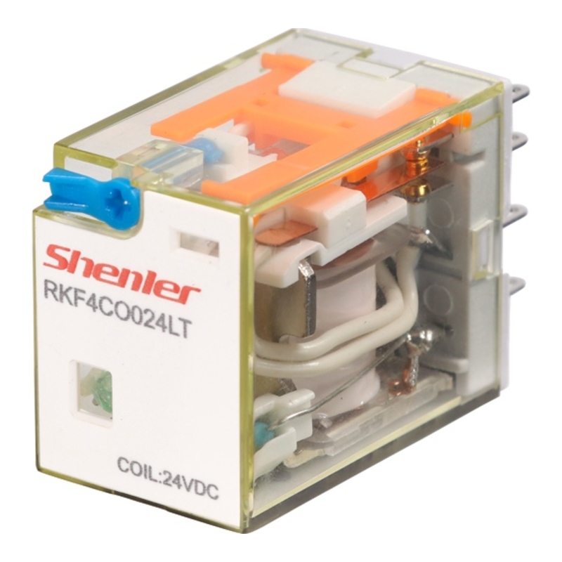 RKF4CO024LT - Реле миниатюрное 6A, 4CO, DC 24V (индикатор, LED, кнопка тест) фото 1