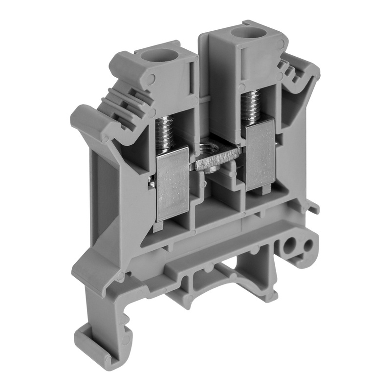 UT1-6(T) GREY - Клеммник 6 мм² Серый на DIN-рейку фото 1